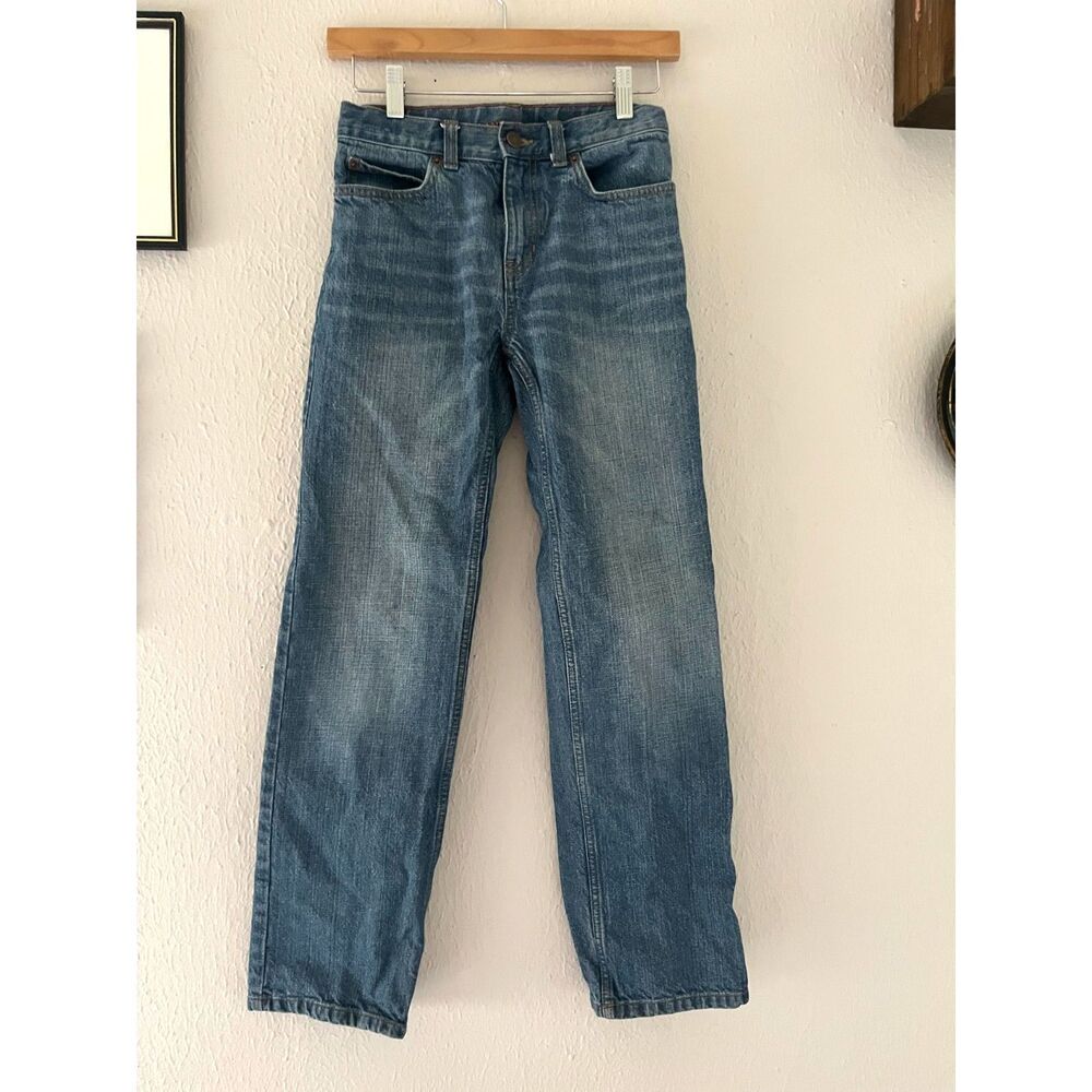 Medium Wash Slim Jeans; Boys slim fit straight leg denim